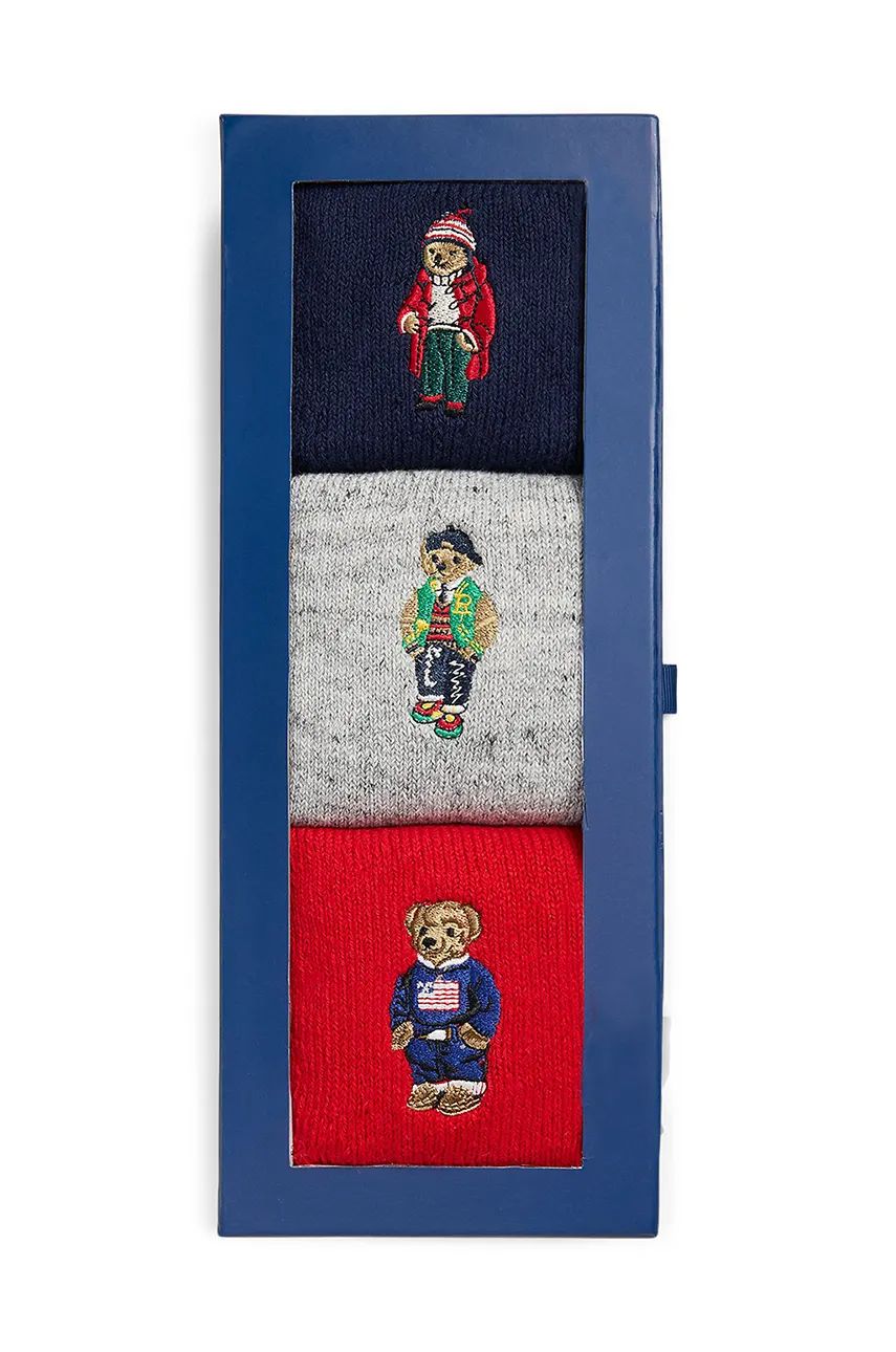 Ponožky Polo by Ralph Lauren 3 Pack Bear Socks Rôznofarebný | 449958862, 0