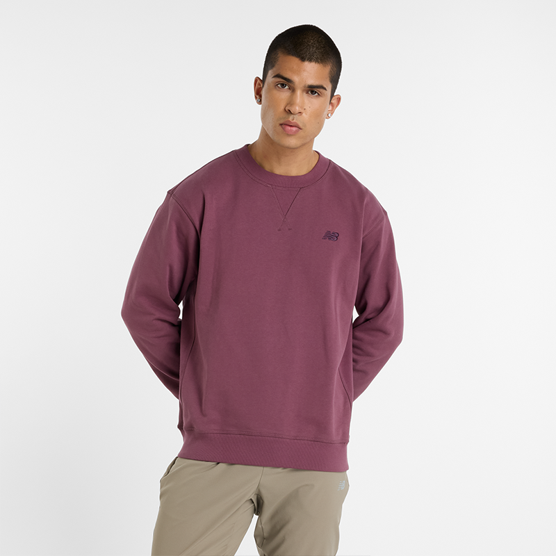 Sveter New Balance Men's Sweatshirt Vínová | NBMT41506FDP, 0