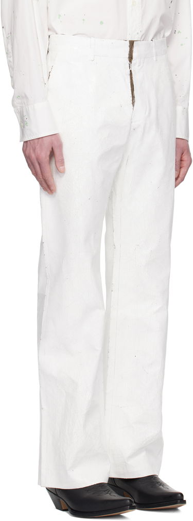 Nohavice Maison Margiela MM6 Maison Margiela Painted Trousers Biela | SH2KA0026 M35437, 1