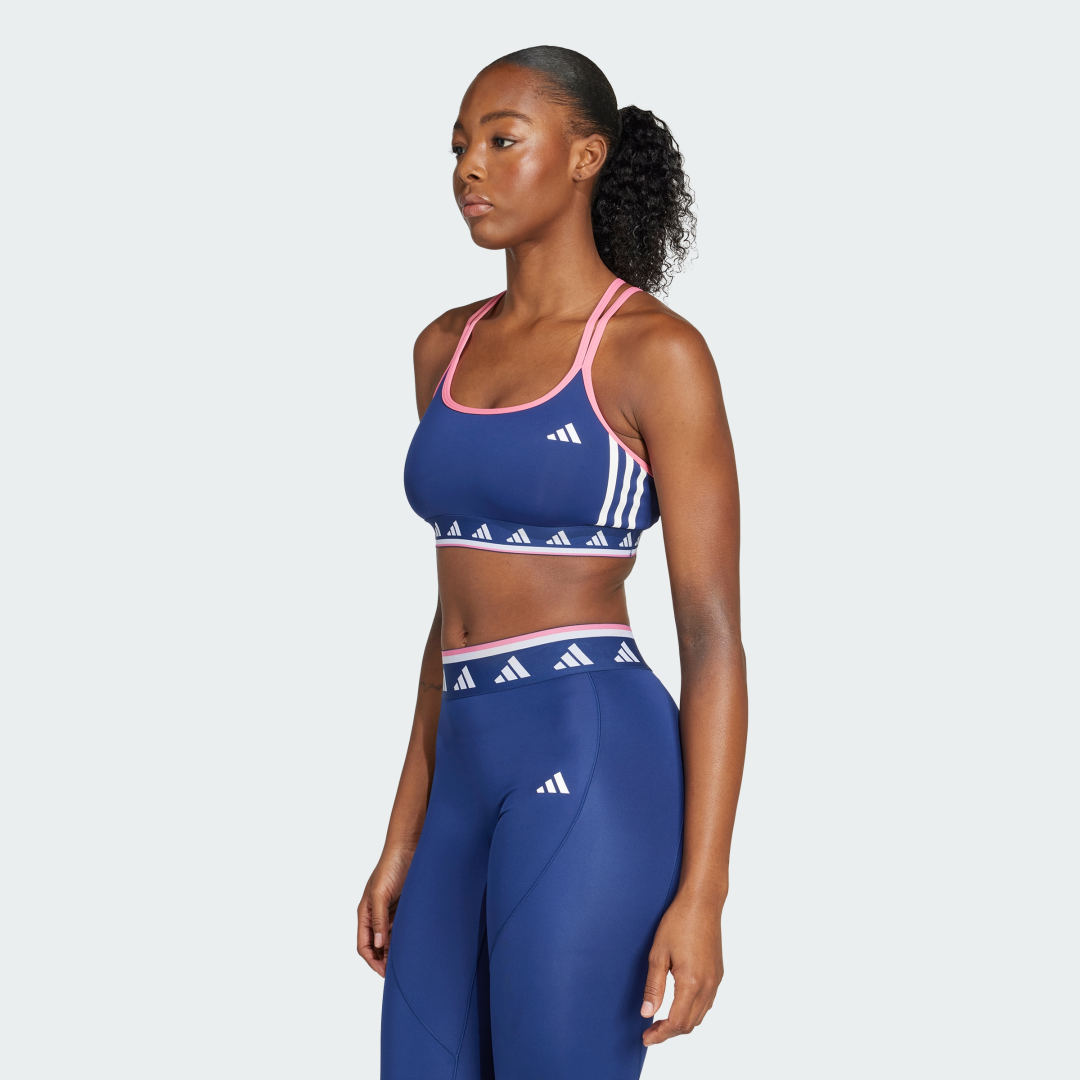 Podprsenka adidas Performance Hyperglam Double Strap Color Pop Sports Bra Modrá | JM0607, 0