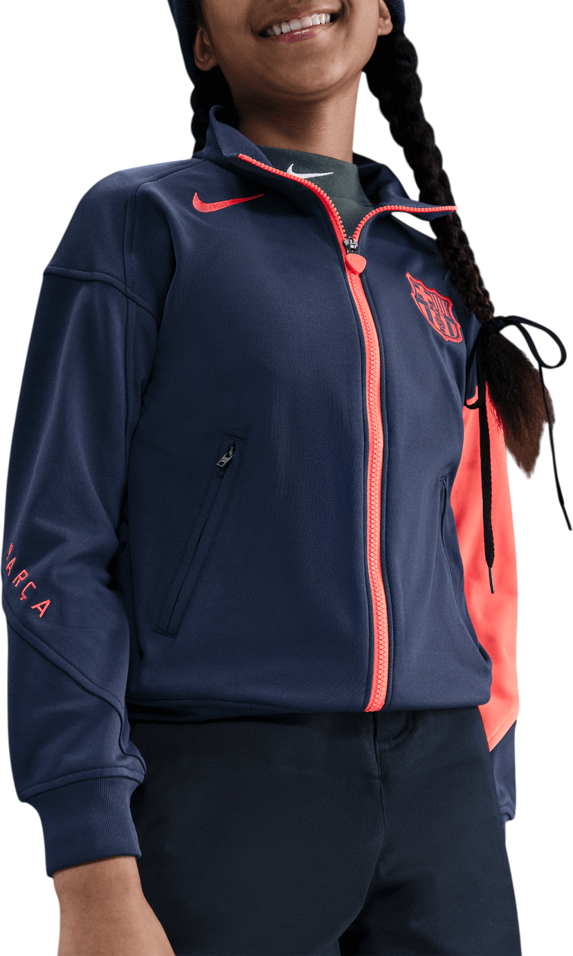 Bunda Nike Dri-FIT Total 90 FC Barcelona Soccer Anthem Jacket Navy | hm4179-410