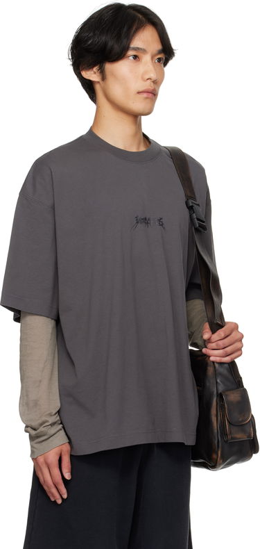 Tričko VETEMENTS VETEMENTS Metal Logo Regular Fit T-Shirt Šedá | UH76TR600M, 1