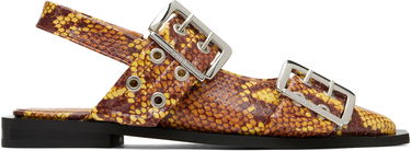 Šaty GANNI GANNI Feminine Buckle Flats Žltá | S2940, 0