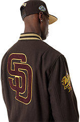 Bomber bunda New Era San Diego Padres Varsity Jacket Hnedá | 60424438-60424438, 4