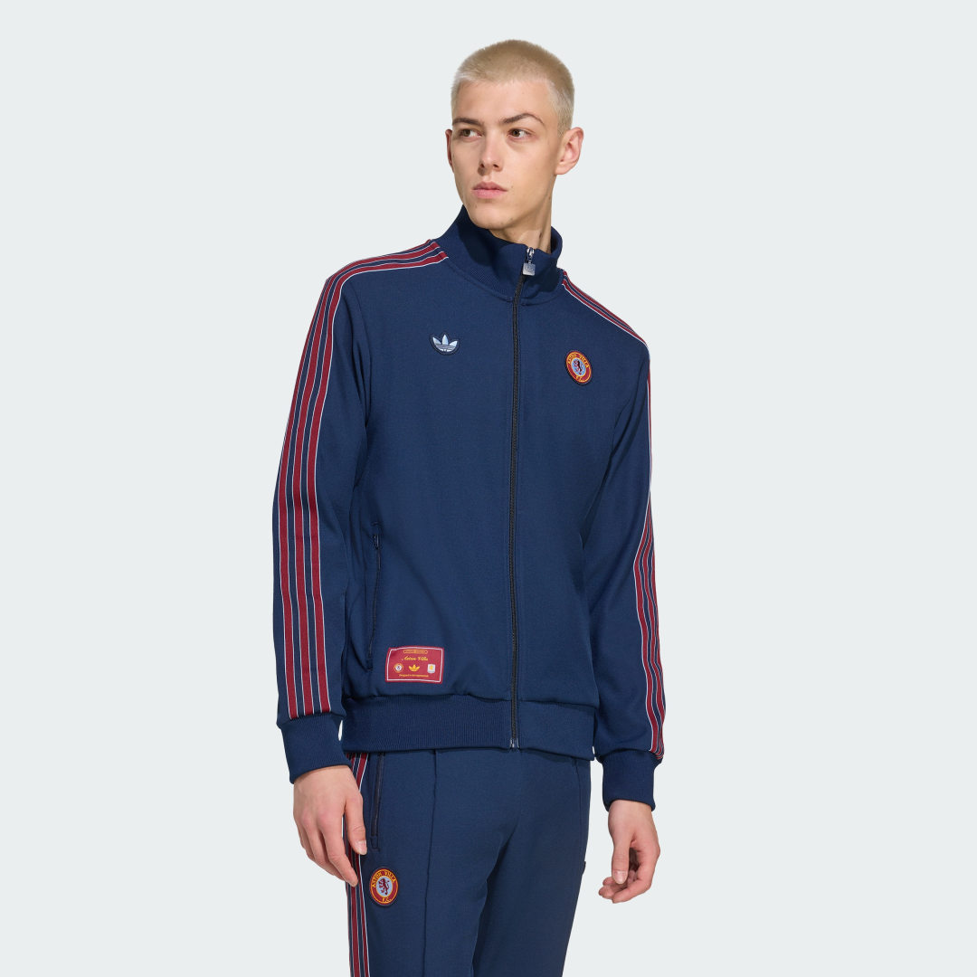 Bunda adidas Performance Aston Villa FC Terrace Icons Track Jacket Modrá | JN0220, 0