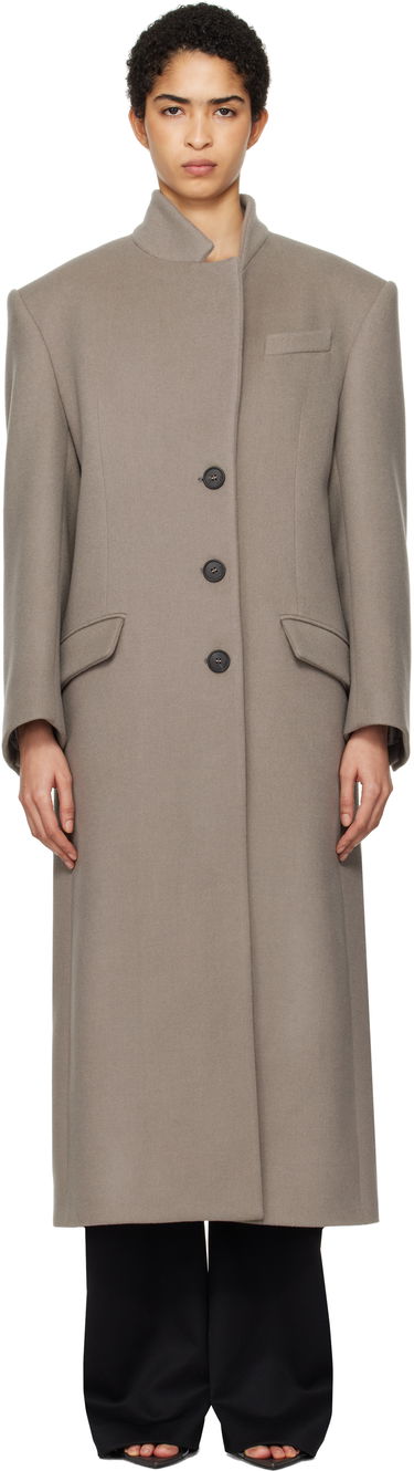Kabáty The Attico Attico Long Coat Šedá | 250WCC00081 WWV058AA, 0