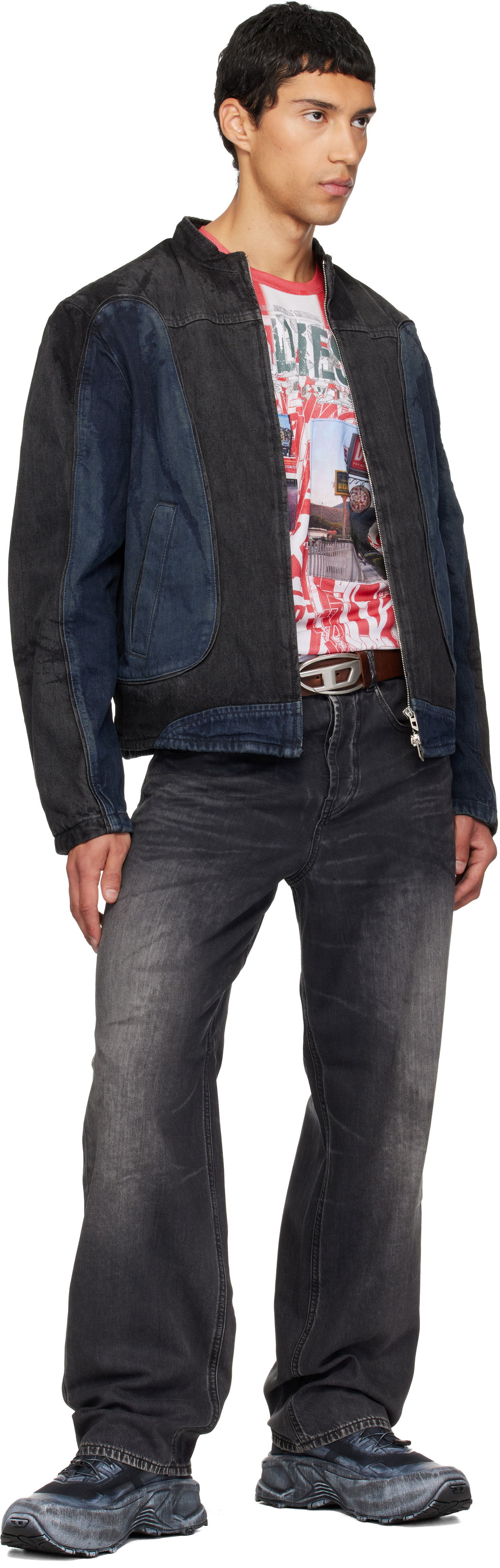 Opasok Diesel B-1dr D-Logo Buckle Belt Hnedá | X08516-PR666-T2348, 1