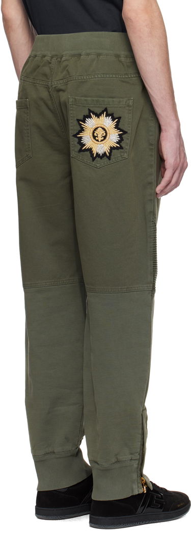 Tepláky Balmain Balmain Loose-Fit Denim & Jersey Trousers Zelené | EH1MD045DF43, 2