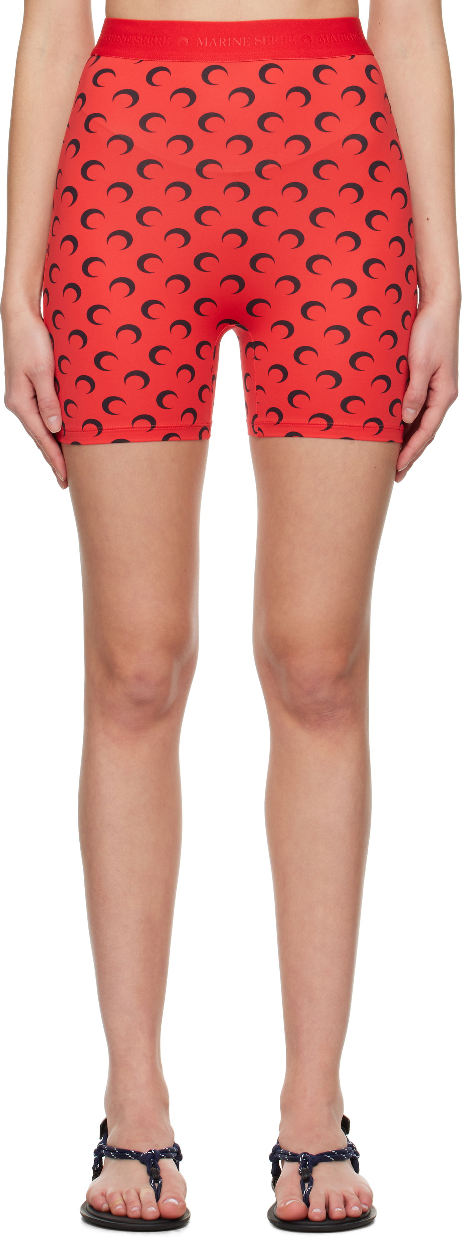 Šortky Marine Serre Marine Serre Moon Jersey Sport Shorts Červená | WSH007A CJER0001, 0