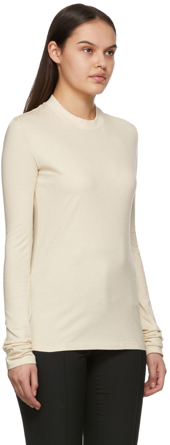 Sveter Off-White Diag Long Sleeve T-Shirt Béžová | OWAB031C99JER0016161, 1