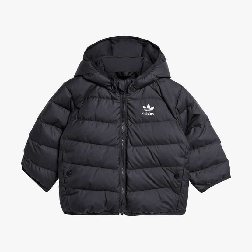 Prešívaná bunda adidas Originals adidas Padded Hooded Puffer Down Jacket Čierna | IX7493