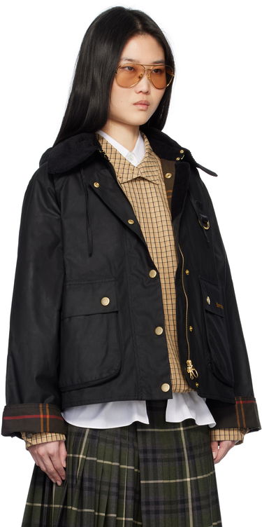 Bunda Barbour Barbour Reighton Spey Waxed Jacket Čierna | LWX1397BK71, 1