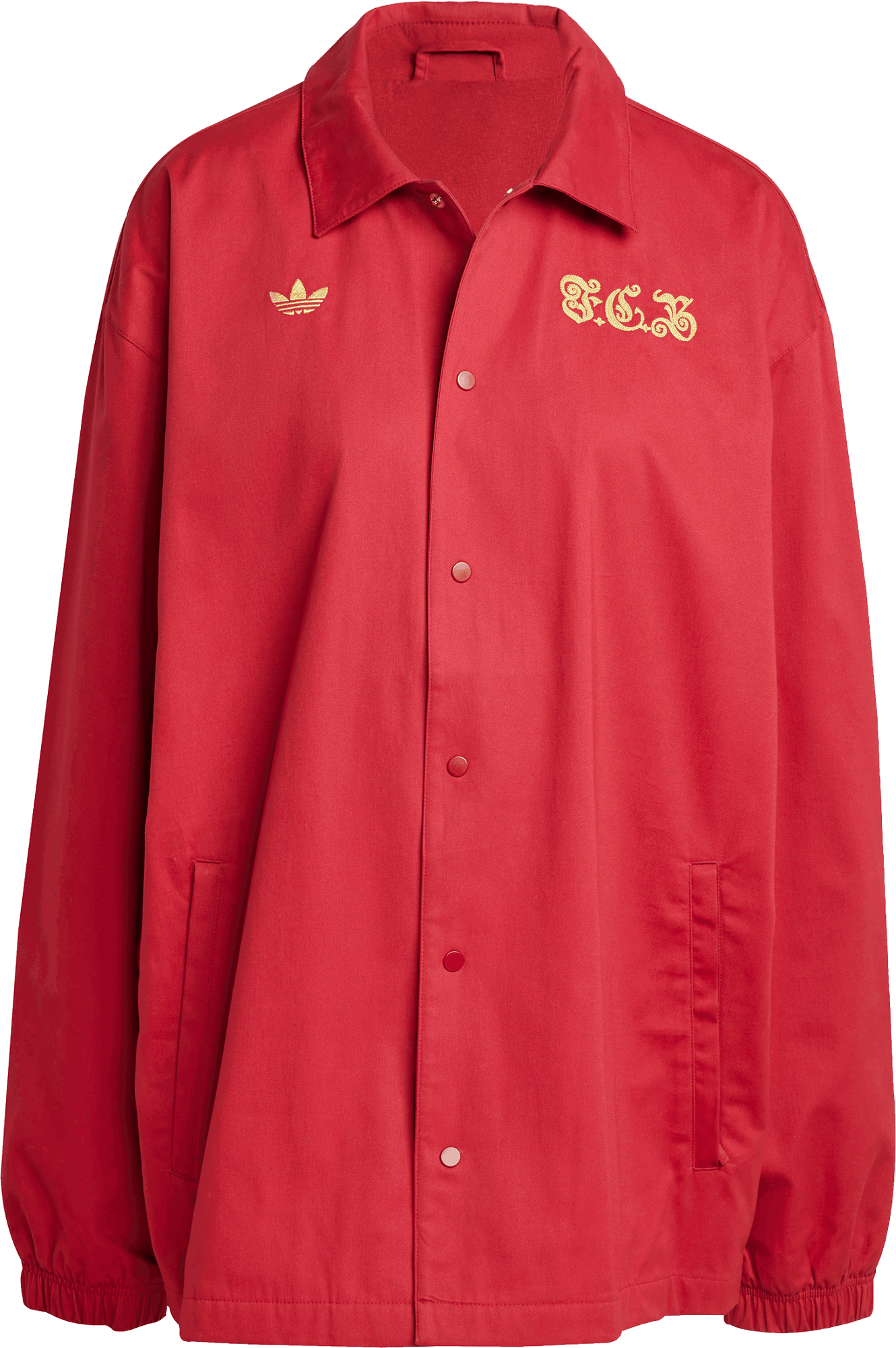 Vetrovka adidas Performance FC Bayern Anniversary Coach Jacket Červená | JF0585, 1