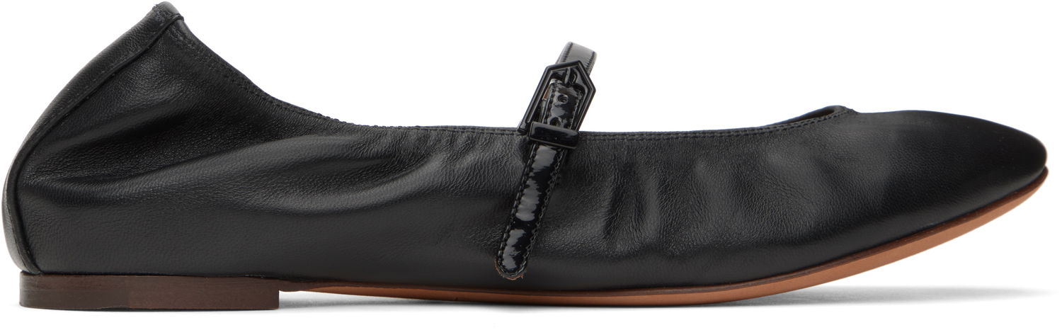 Tenisky a topánky LANVIN Mary Jane Ballerina Flats Čierna | FW-BAMB05-NAPA-H24, 0