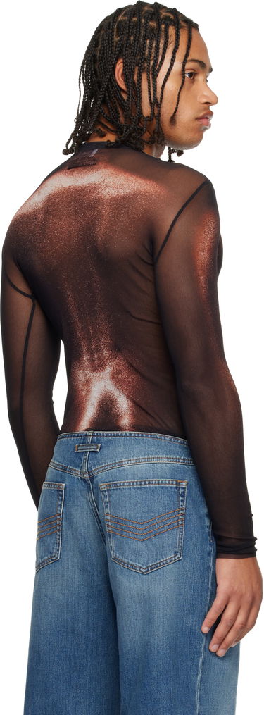 Tričko Jean Paul Gaultier 'The Bronze Body Dust' Sheer Mesh Long Sleeve Top Metalická | 25/04-W-TO366-M010P-0060, 2