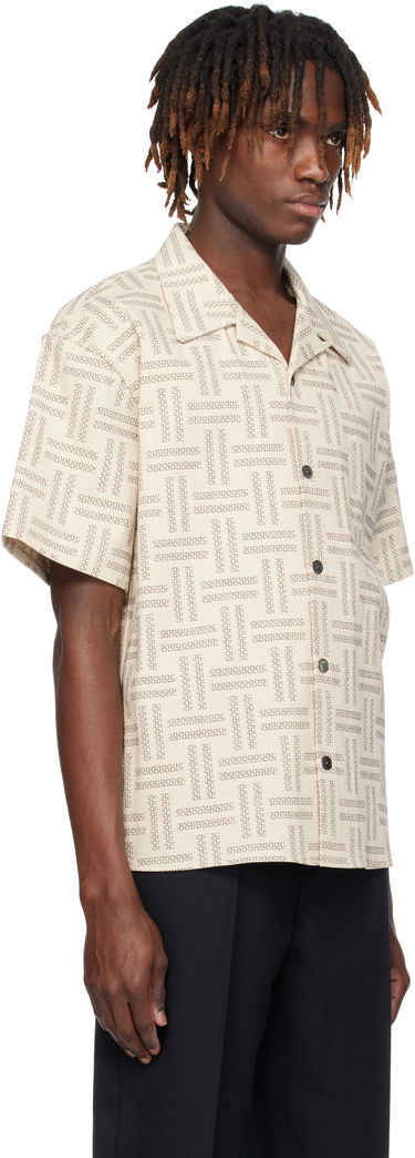 Košeľa KENZO Kenzo Paris 'KENZO Weave' Short Sleeve Shirt Béžová | FF55CH1109JF, 1