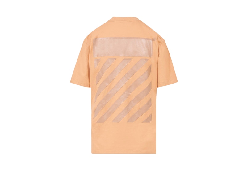Tričko Off-White Diagonal Regular T-Shirt Oranžová | OWAA049F22JER0016060, 0