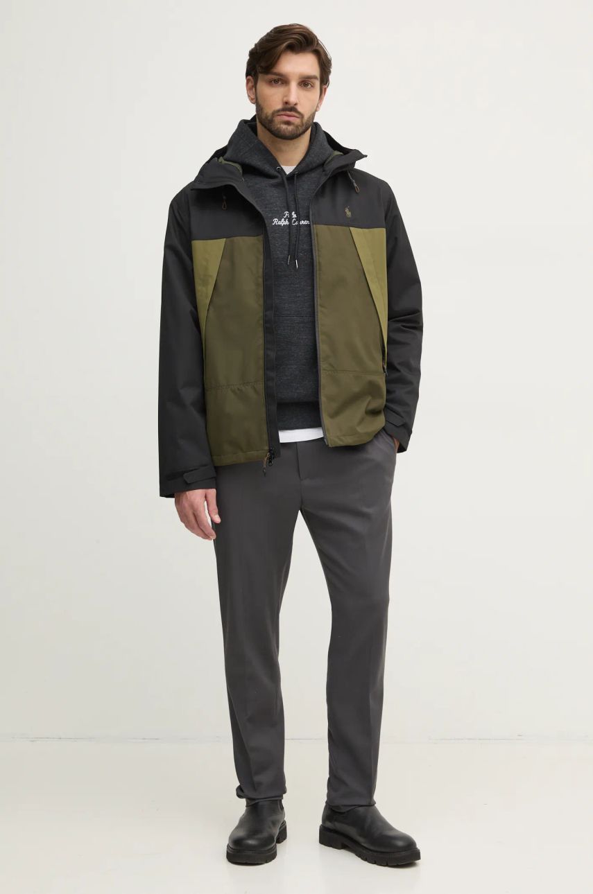 Vetrovka Polo by Ralph Lauren Hooded Lightweight Colorblock Jacket Zelené | 710955629, 1