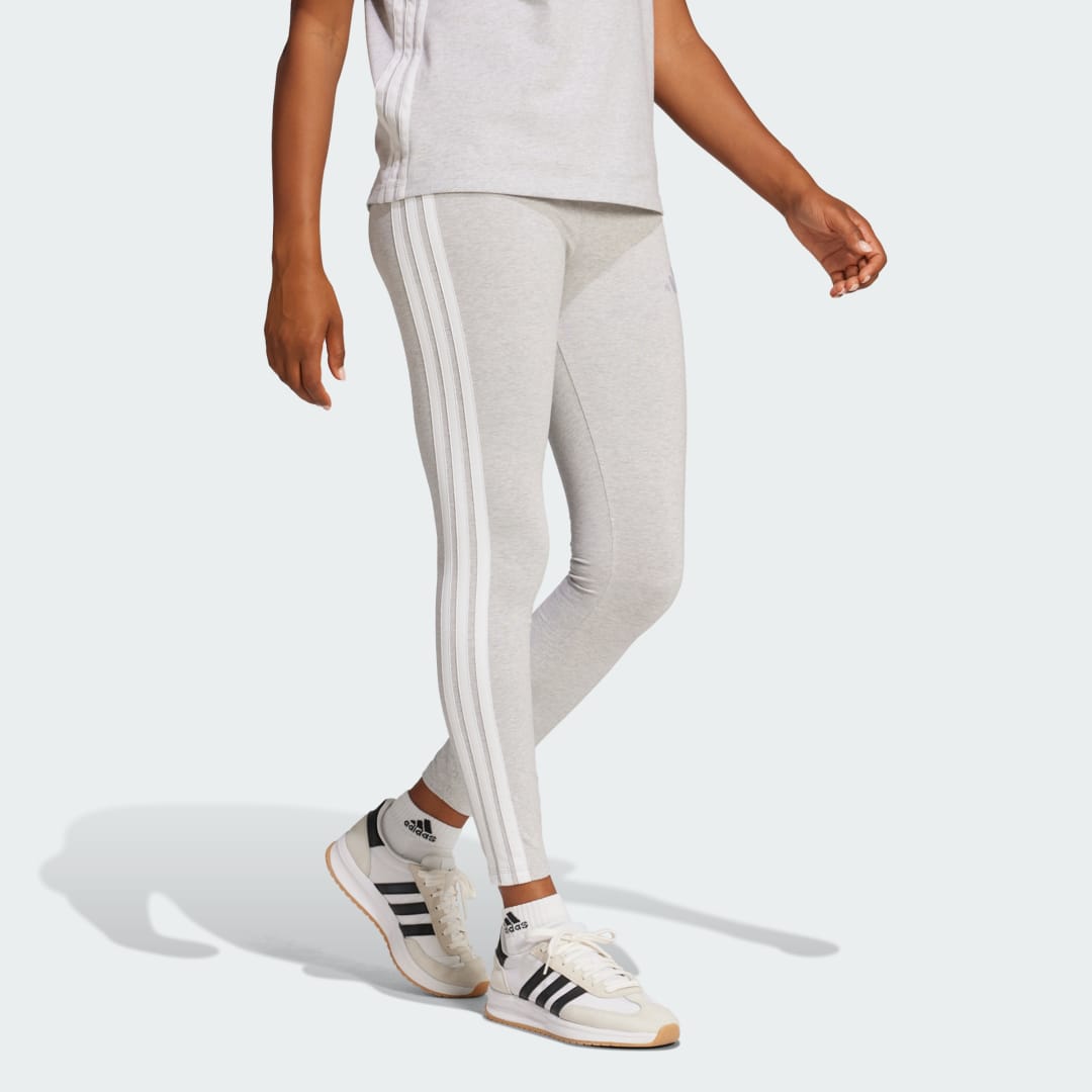 Legíny adidas Performance Cotton Leggings With Side Stripe Šedá | JE0075, 1