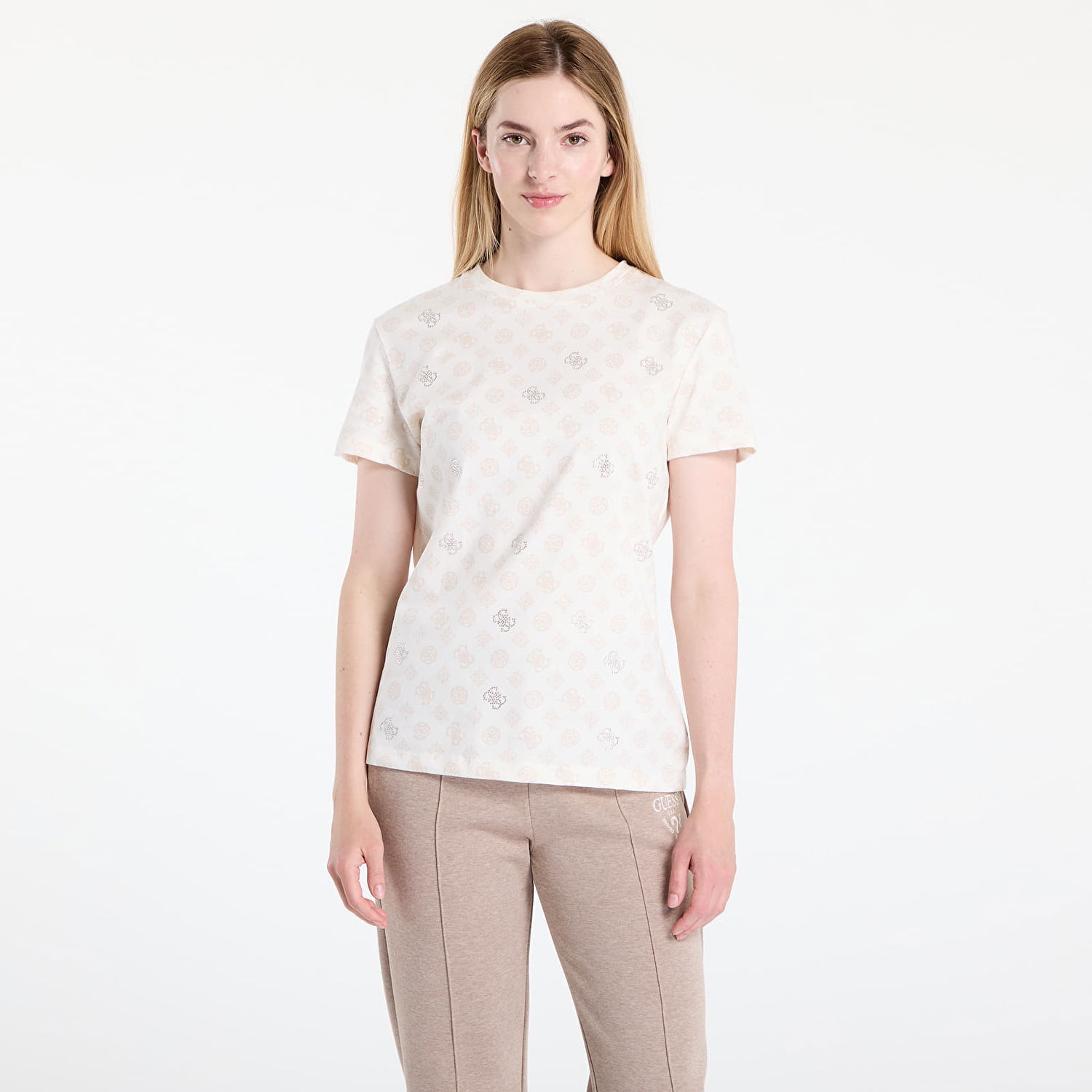 Tričko GUESS GUESS Gloria Peony Short Sleeve T-Shirt Biela | V5YI04I3Z14-P0JN, 0