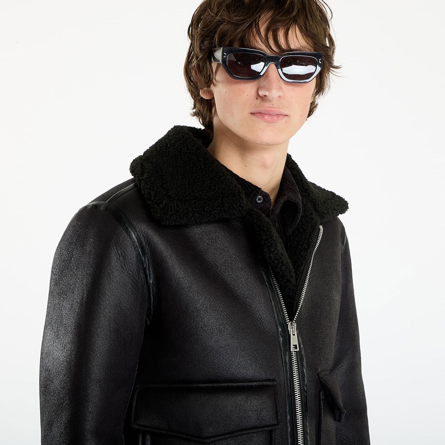 Bomber bunda A.P.C. Shearling Blouson Tommy Čierna | PSALB-H02904 LZZ, 1