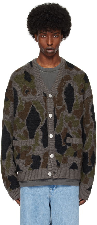Sveter Carhartt WIP Camouflage Knit Cardigan Šedá | I033914, 0
