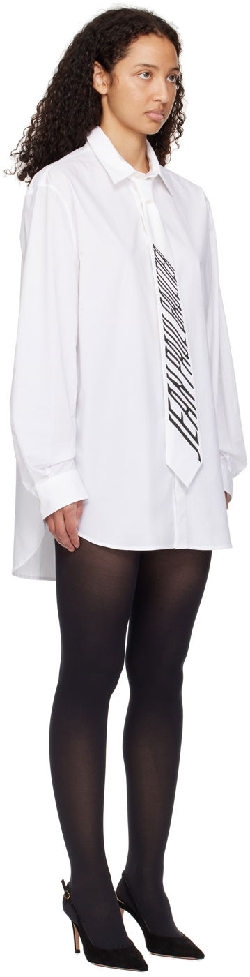 Košeľa Jean Paul Gaultier Jean Paul Gaultier Tie Shirt Minidress Biela | 24/30-F-CH057I-C051-0100, 1