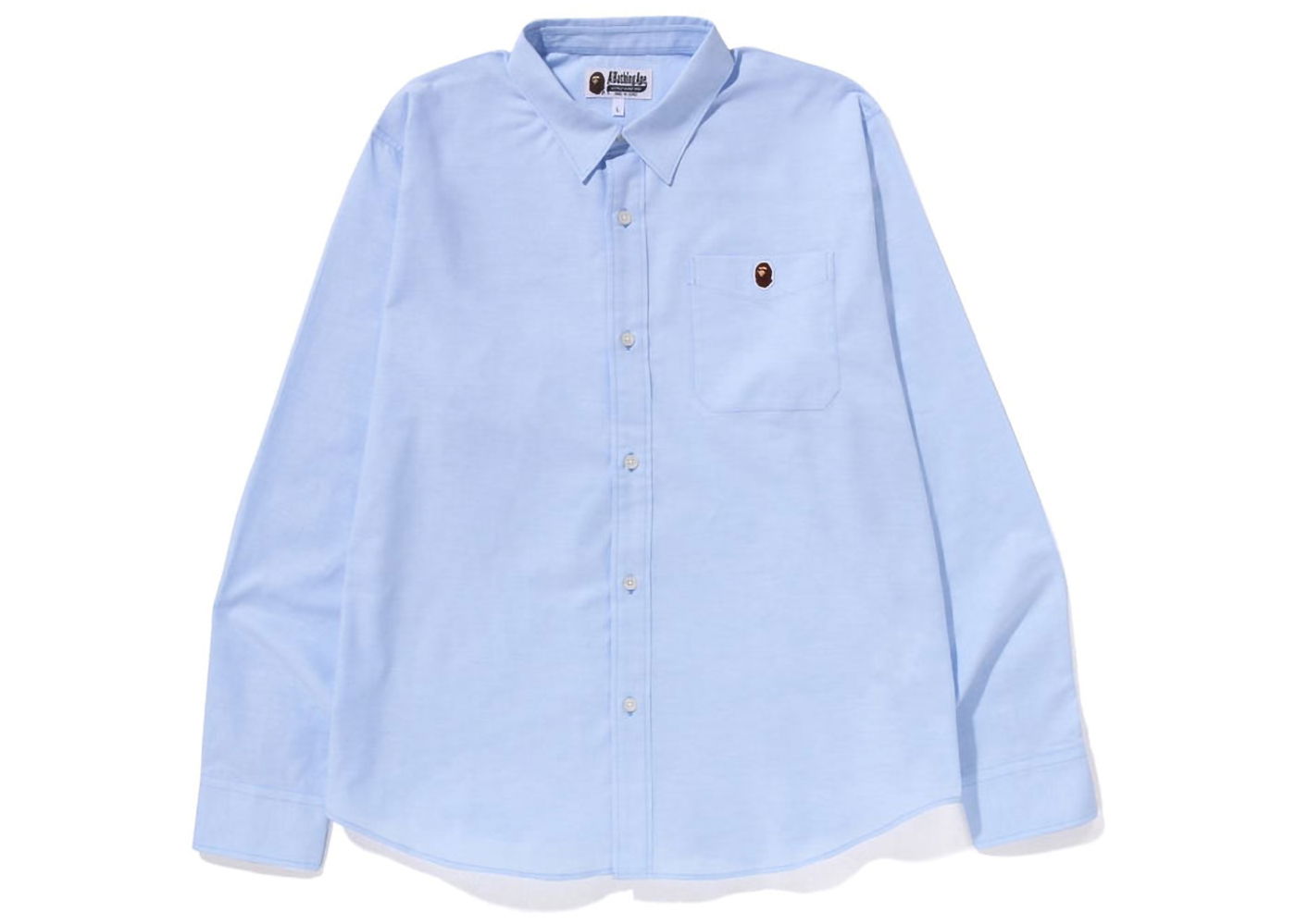 Košeľa BAPE Oxford Relaxed Fit Shirt Modrá | 1J30-131-011, 0