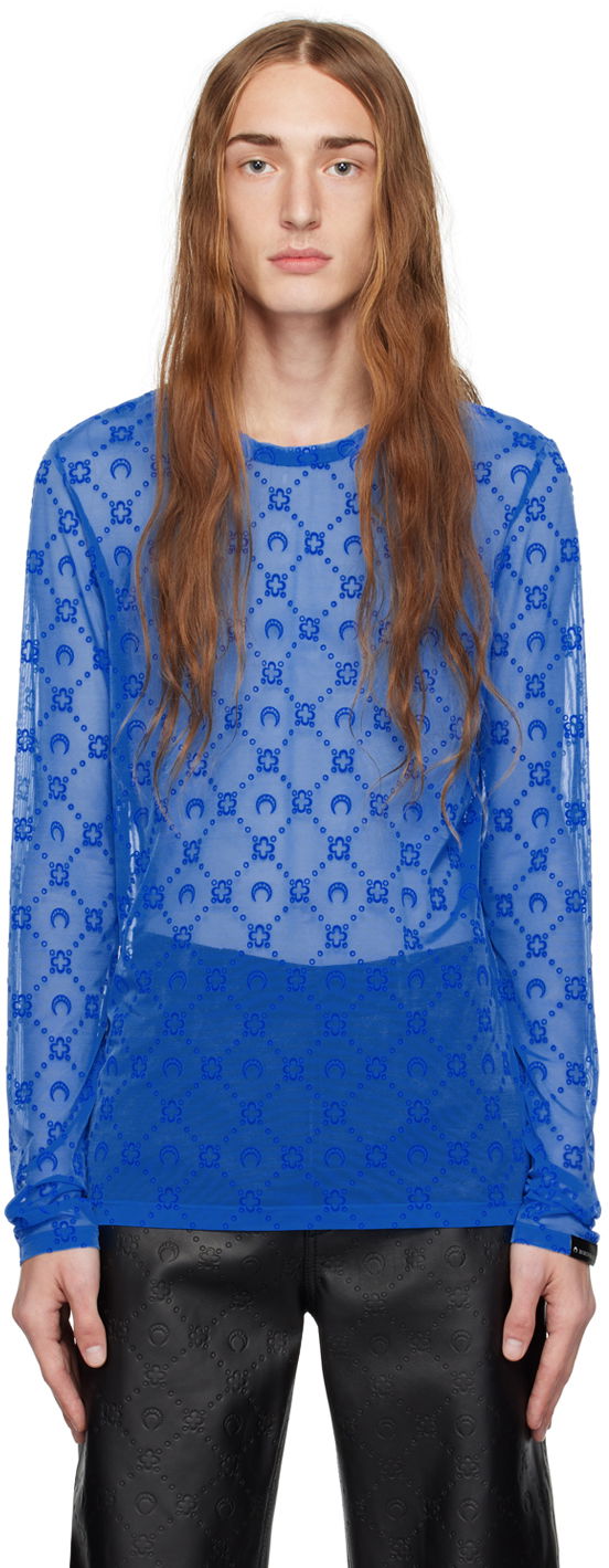 Tričko Marine Serre SSENSE x Moonogram T-Shirt Modrá | MTO073 BL45, 0
