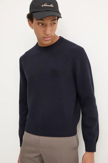 Sveter Nanushka Navy Blue Wool Sweater Navy | NM24PFSW00357, 0
