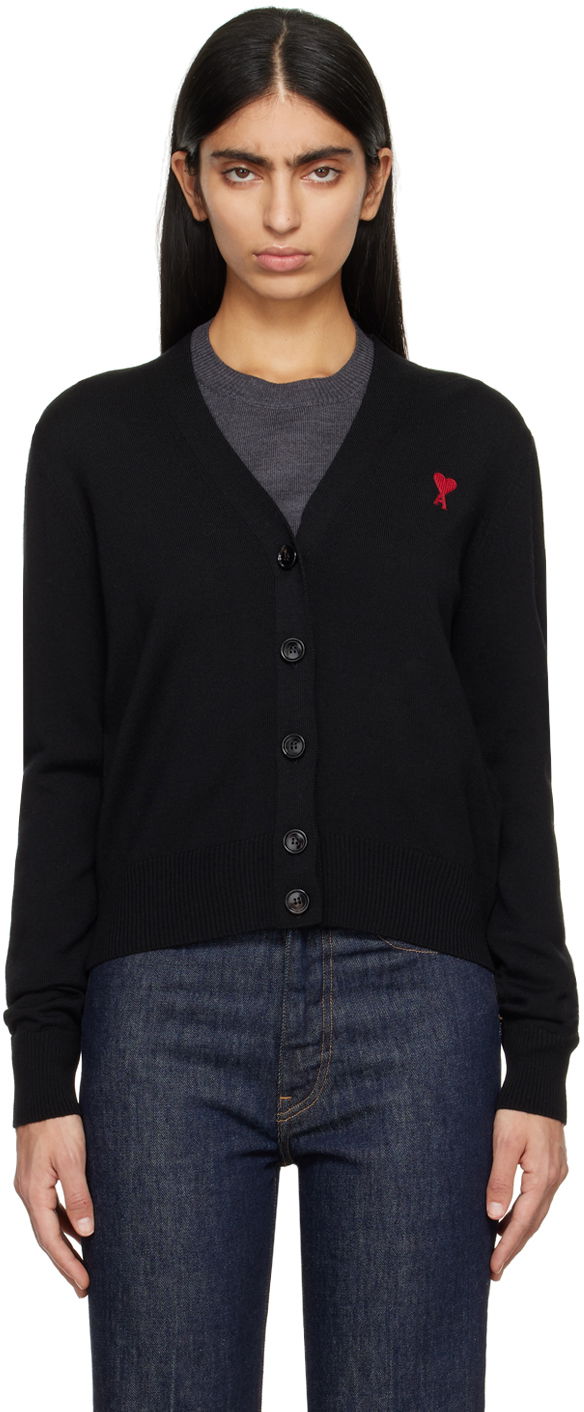 Sveter AMI De Cœur Cardigan Čierna | BFFKC111.KN0025, 0