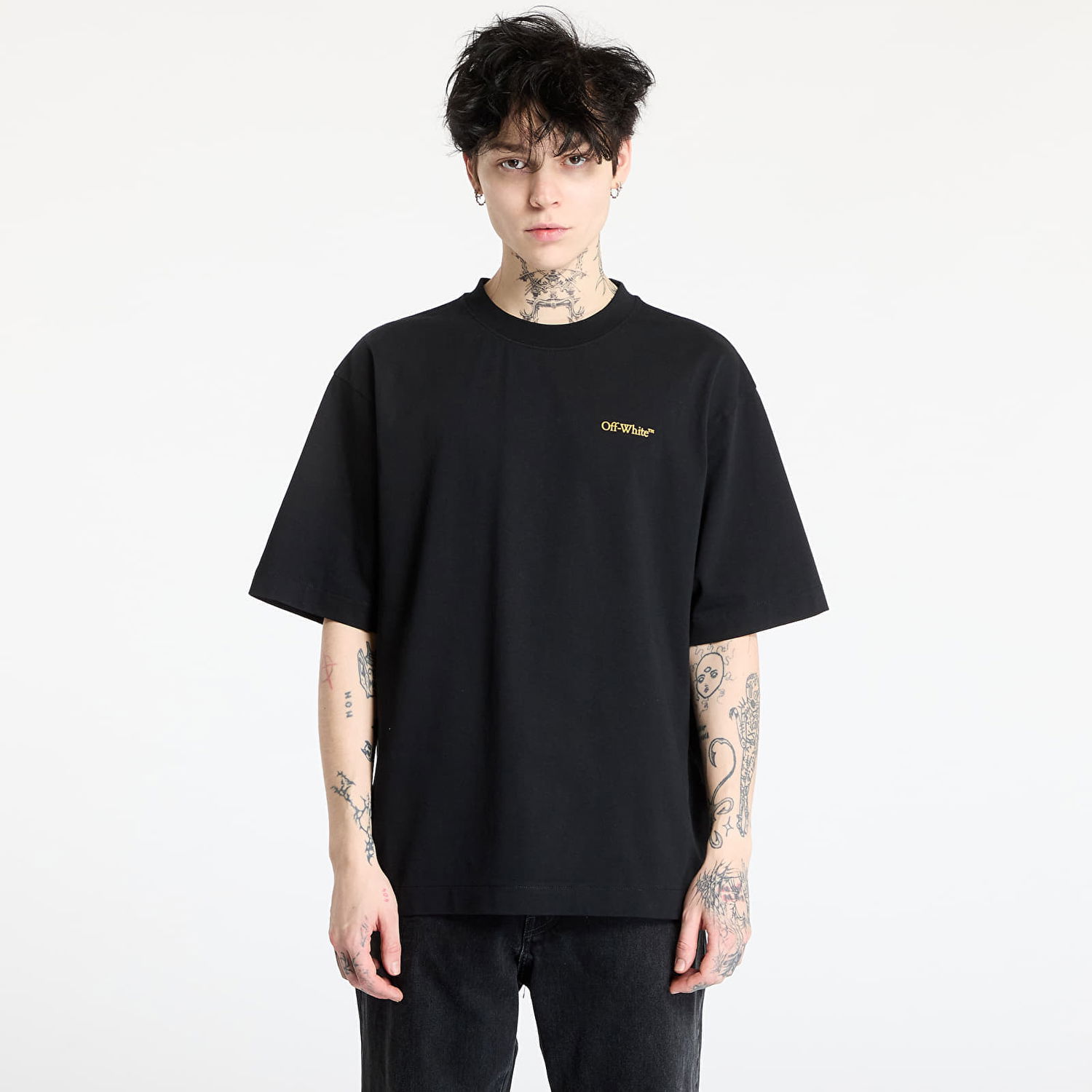 Tričko Off-White Off-White Tape Arrow Skate Short Sleeve T-Shirt Čierna | OMAA120S25JER00D1022, 0