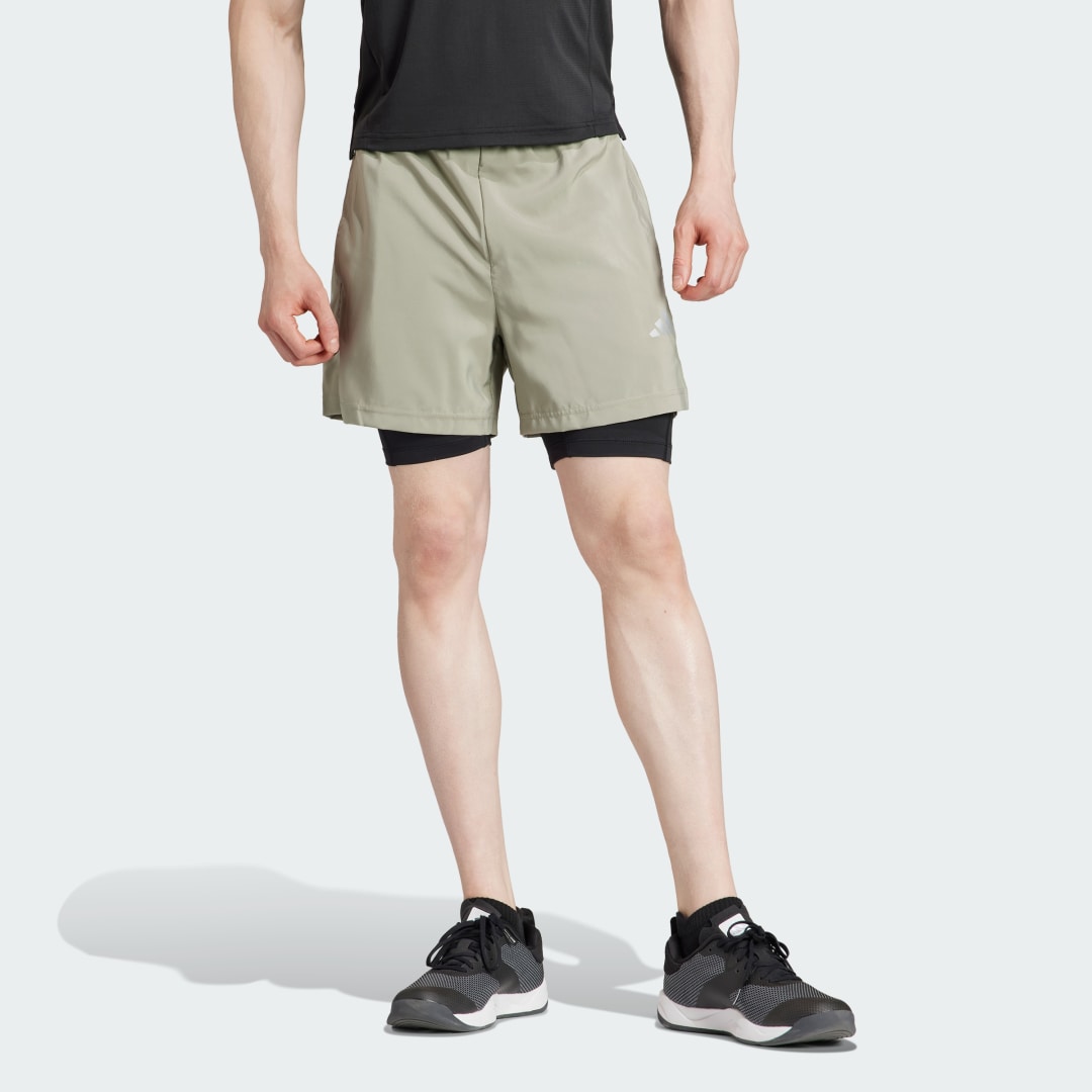 Šortky adidas Performance Gym+ Training 2-in-1 Shorts Zelené | IR8598, 0