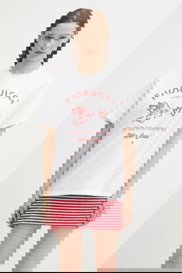 Tričko Fiorucci Fiorucci Cupid Love Club Print Regular Fit T-Shirt Biela | W02FPTSH428CJ01WH01, 0