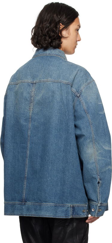 Bunda Rick Owens Rick Owens DRKSHDW Hollywood Jumbo Worker Denim Jacket Modrá | DU01E3761 DWB, 2