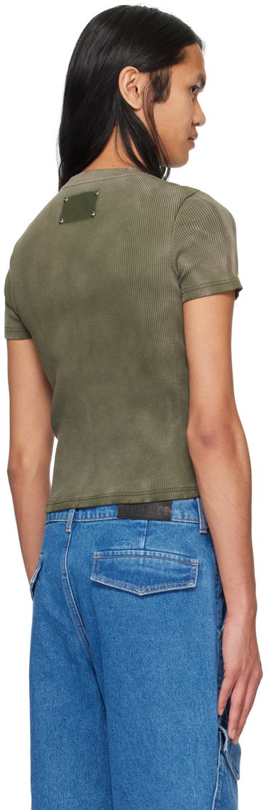 Tričko Dion Lee Sprayed Shrunken Rivet T-Shirt Zelené | C3168PS24, 2