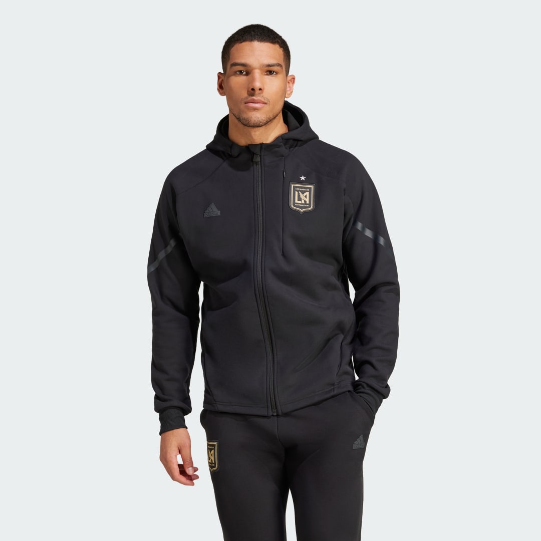 Mikina adidas Performance Los Angeles FC Designed for Gameday Anthem Čierna | IQ0720, 1
