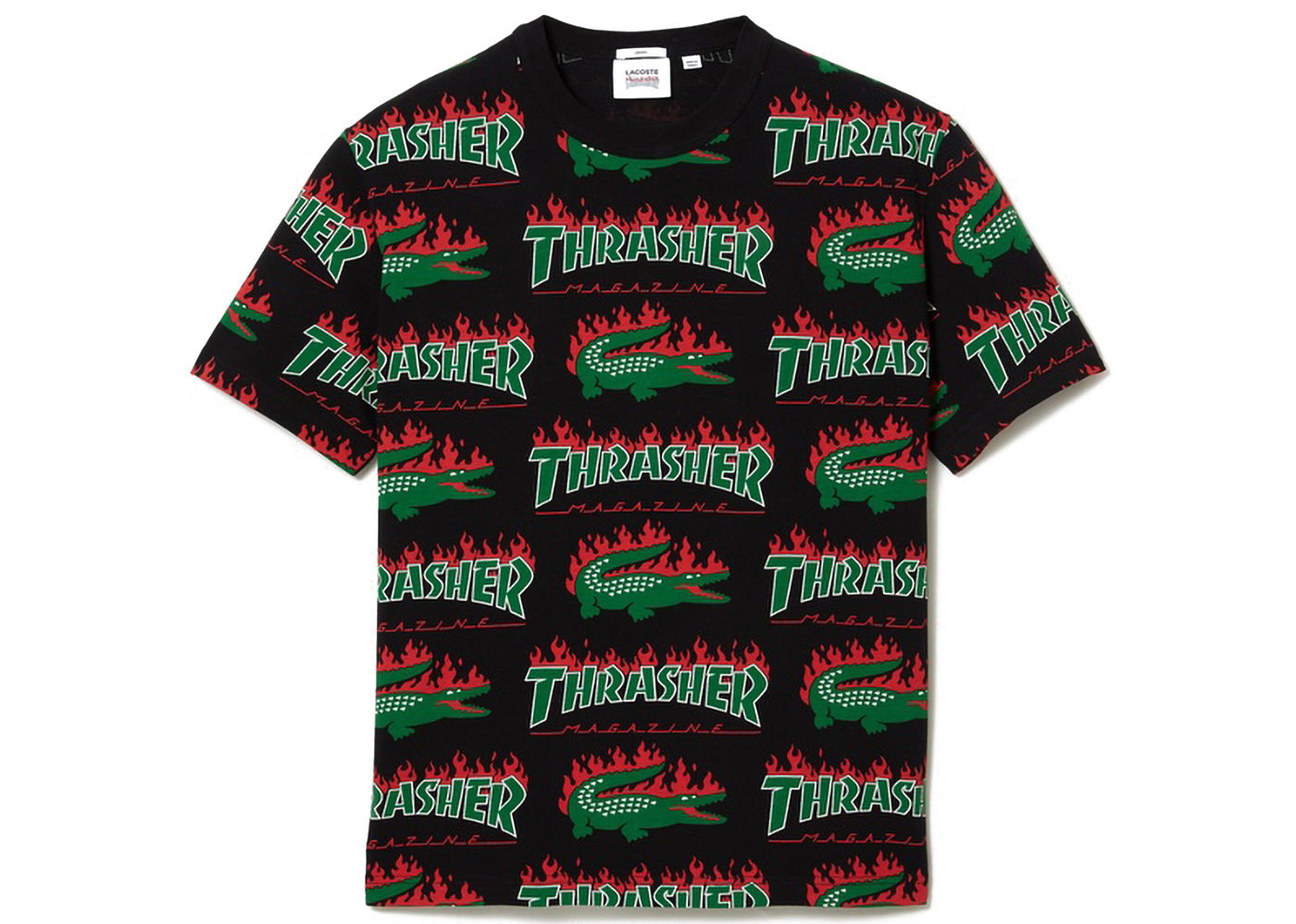 Tričko Lacoste x Thrasher Oversized T-Shirt Čierna | TH7107L-031, 0