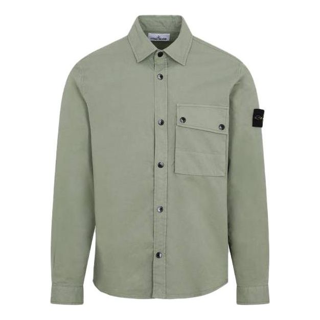 Košeľa Stone Island Wappen Patch Long Sleeve Shirt Zelené | 781511610-V0055, 0
