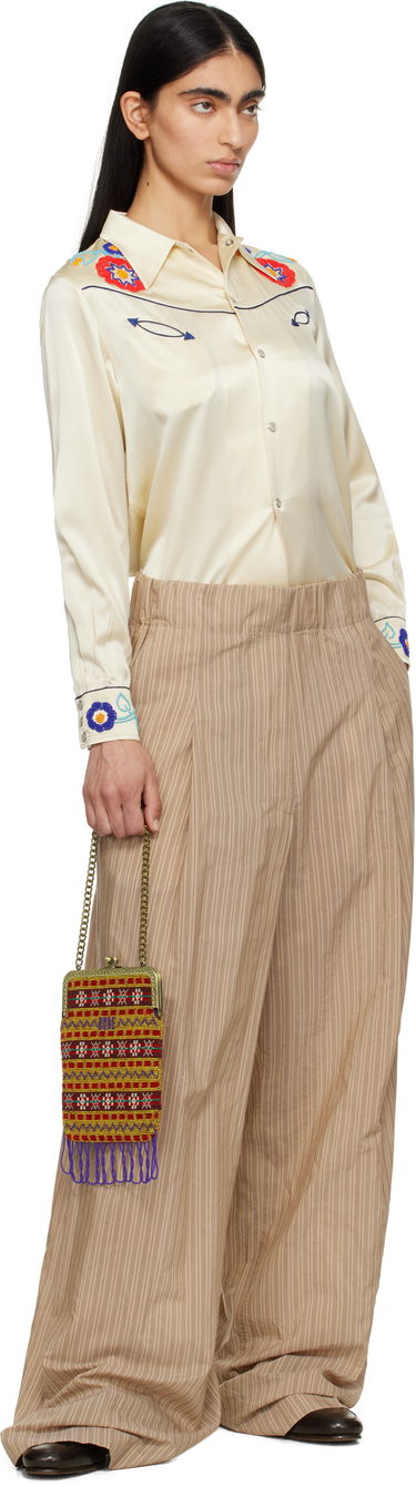 Košeľa Bode Bode Garden Party Embroidered Western Shirt Béžová | WRS25SH035, 4
