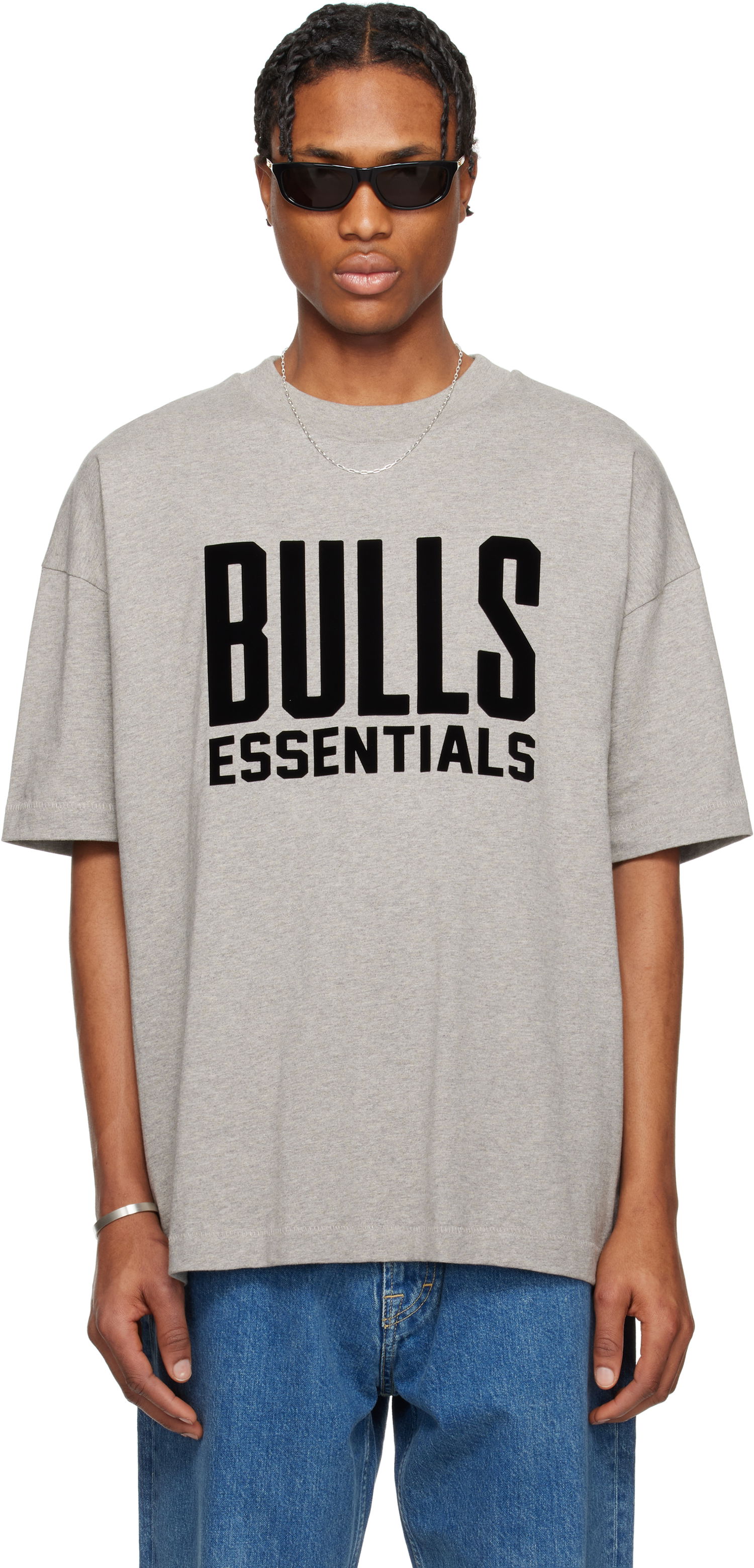 Tričko Fear of God Fear of God ESSENTIALS NBA Bulls Short Sleeve T-Shirt Šedá | 125AL244104F, 0