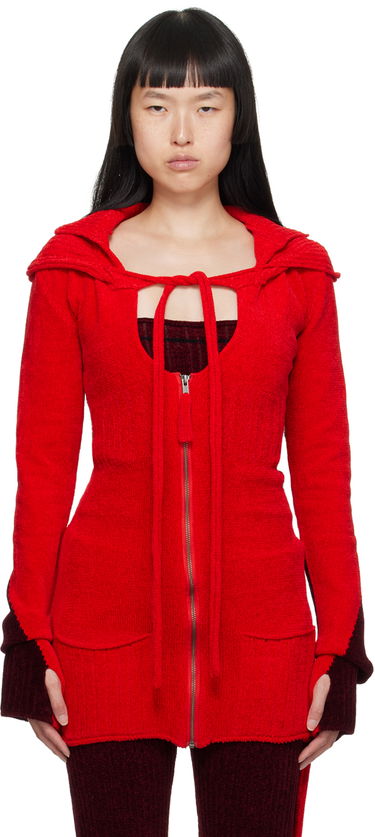 Sveter Ottolinger Ottolinger Extended Knit Hoodie Červená | 706701, 0