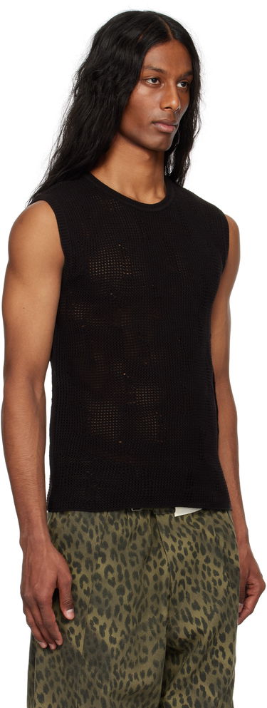 Tielko Andersson Bell Andersson Bell Net Damaged Sleeveless Tank Top Čierna | atb1328m, 1