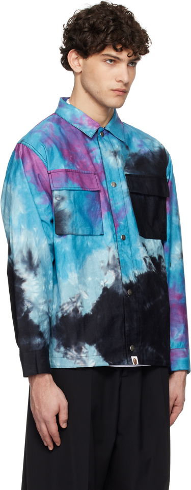 Košeľa BAPE Tie Dye Relaxed Fit Shirt Modrá | 001SHK801005M, 1