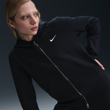 Mikina Nike Sportswear Phoenix Fleece Full Zip Hoodie Čierna | HJ0995-010, 1