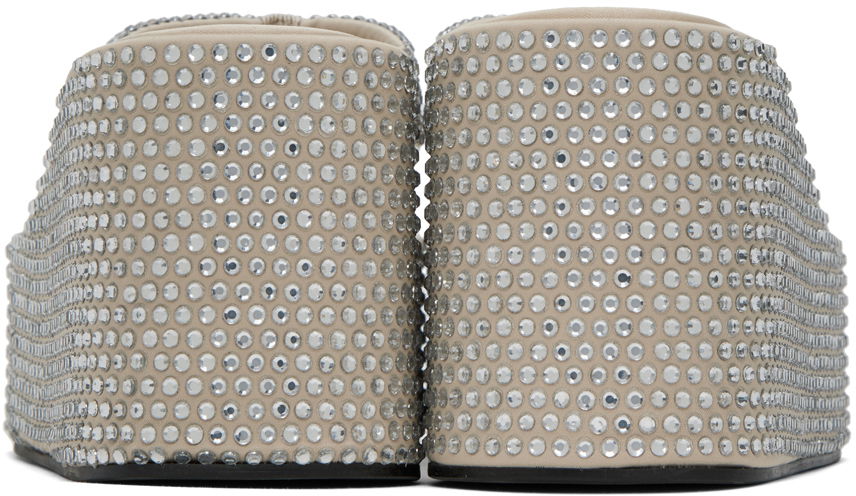 Doplnky Coperni Coperni Crystal Embellished Wedge Sandals Béžová | COPSH09455, 1