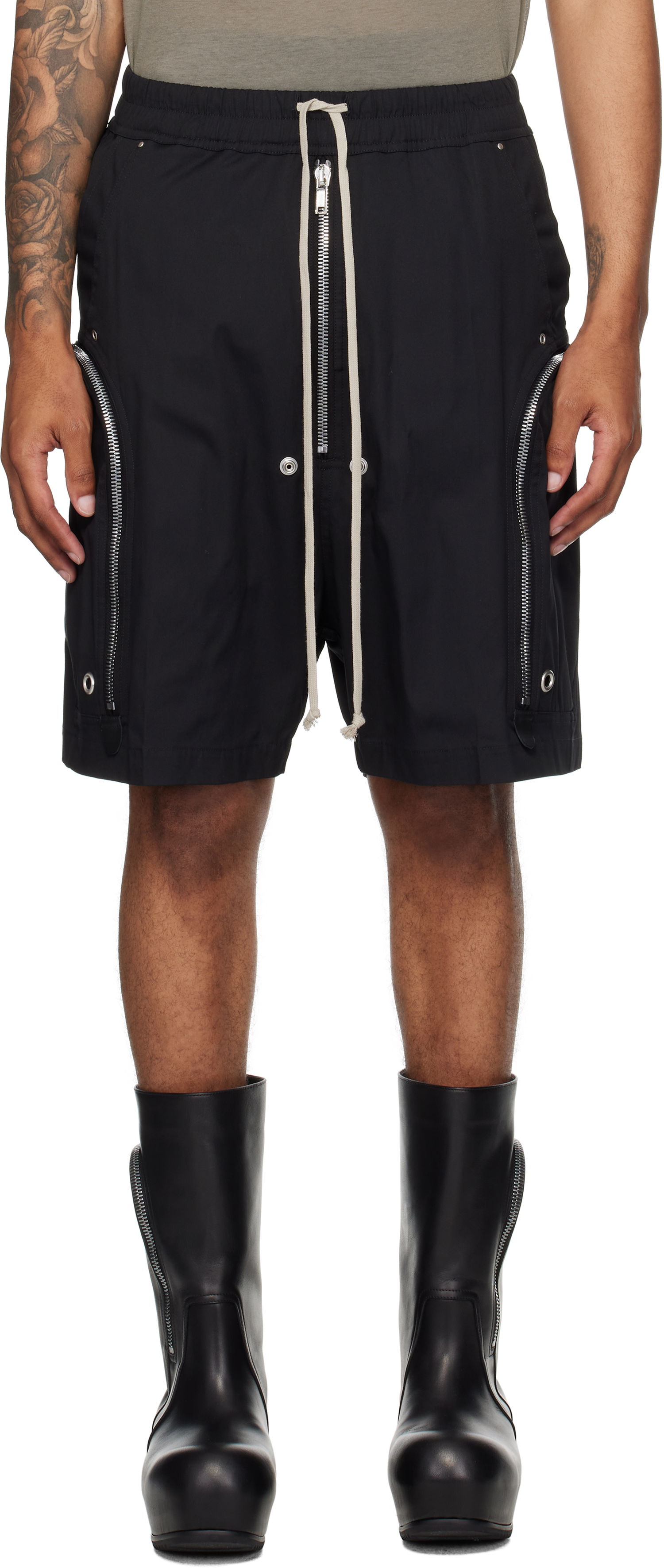 Šortky Rick Owens Rick Owens Bauhaus Bela Cargo Shorts Čierna | RU02E1392 TE, 0