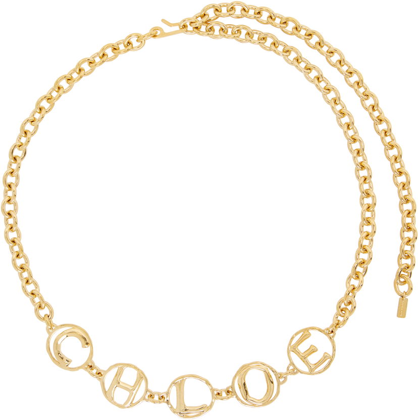 Náhrdelník CHLOÉ The Chloé Script Jewelry Necklace Žltá | CH26SBJ01CB7