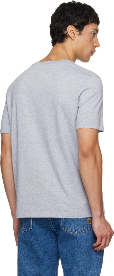 Tričko Balmain Printed Cotton T-shirt Šedá | GH1EG000BD46, 2