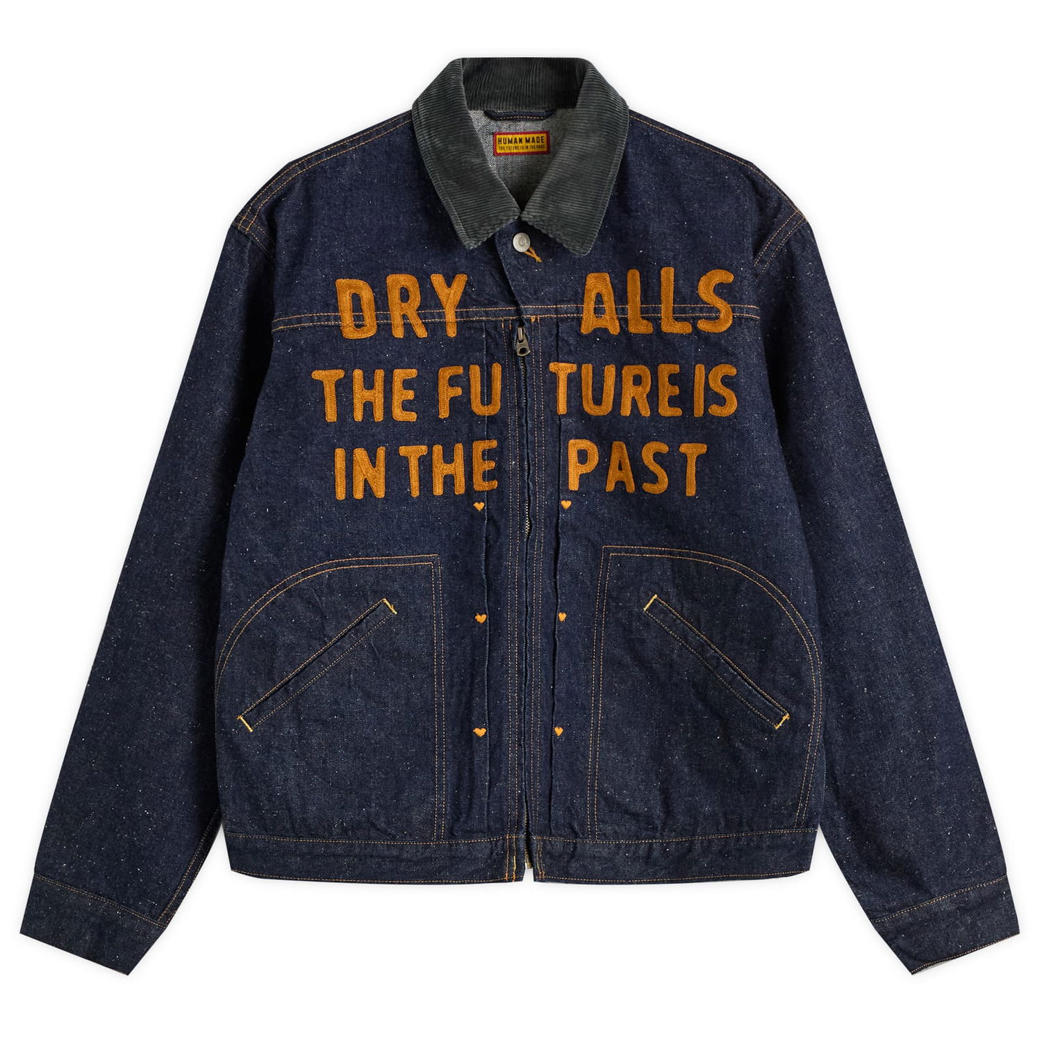 Bunda Human Made Zip Denim Work Jacket Navy | HM30JK005-IND, 1